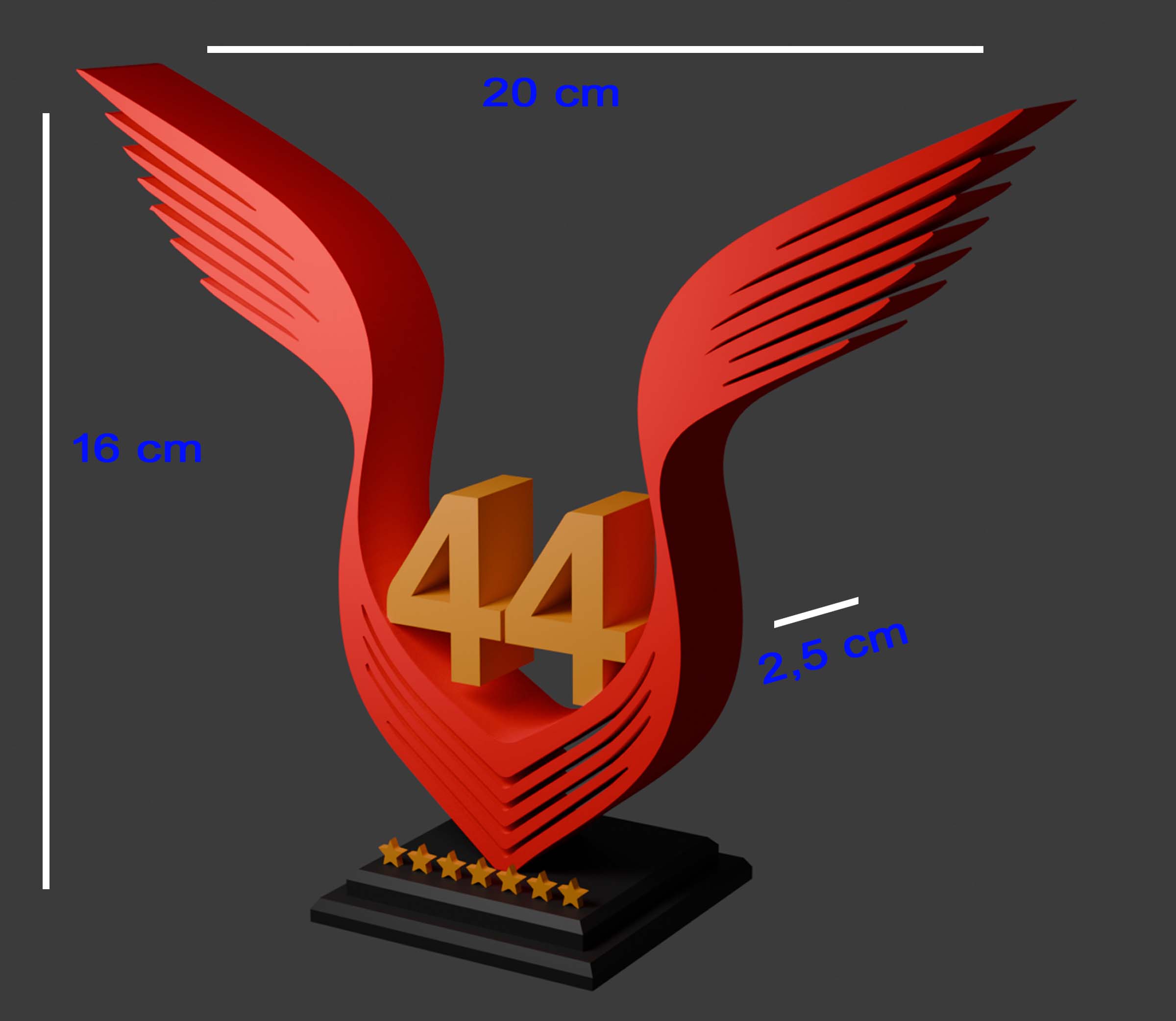 Hamilton Ferrari διακοσμητικό logo 3d